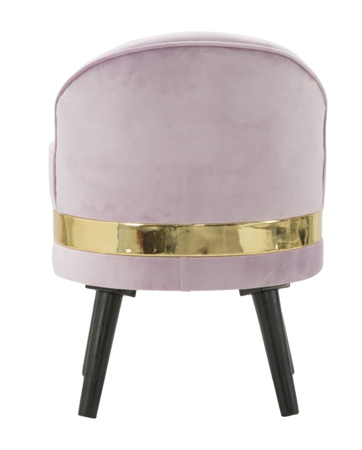 Sedia Paris mini con schienale in tessuto rosa Ø cm 45x62