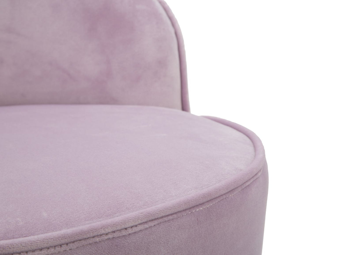 Sedia Paris mini con schienale in tessuto rosa Ø cm 45x62