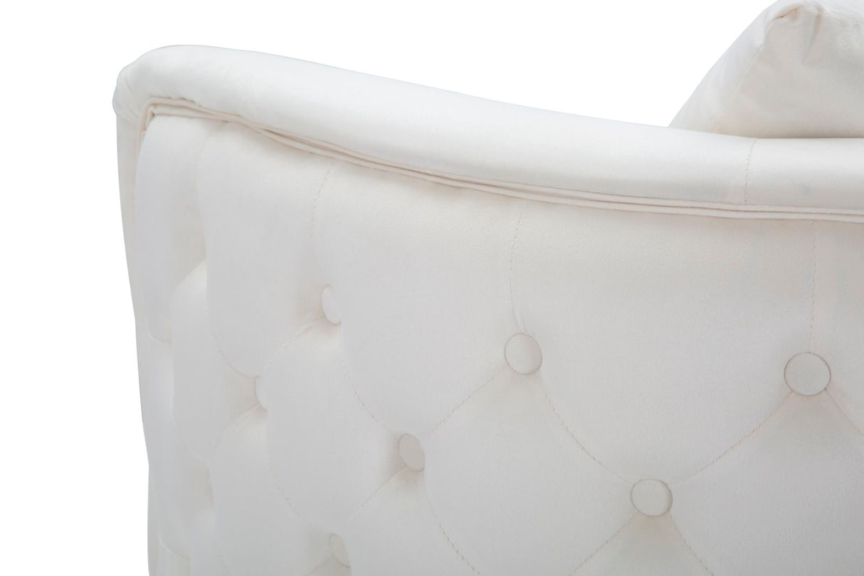 POLTRONA BUCAREST IN VELLUTO CON PIEDI IN METALLO DORATO  CM 76X74X73