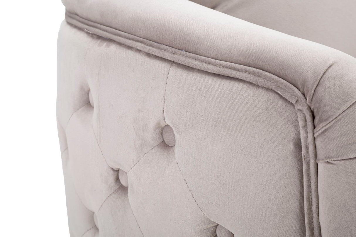 POLTRONA BUCAREST IN VELLUTO CON PIEDI IN METALLO DORATO  CM 76X74X73