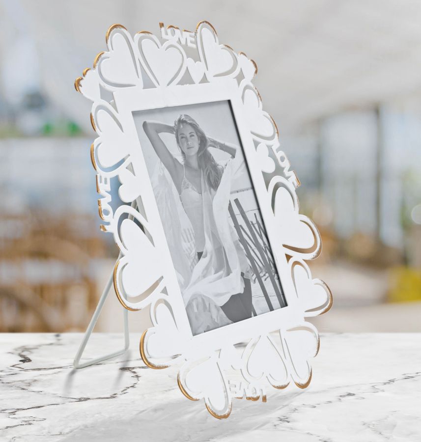 Cornice Heartcon intarsi a forma di cuore Set 02 pezzi