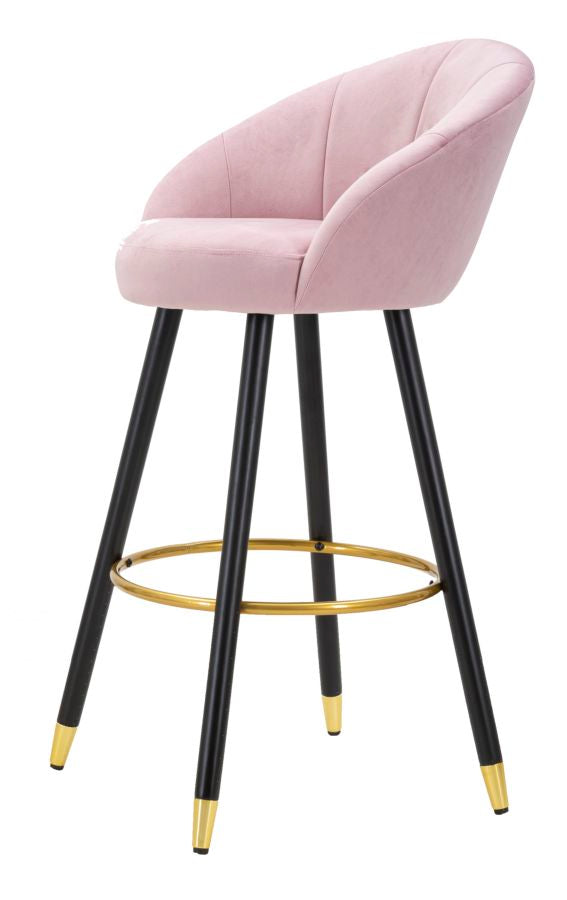 Sgabello Bar Elegante Prague Rosa 55x56x104 cm