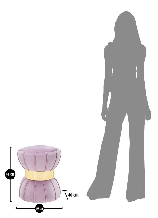 Sgabello Flower cm Rosa cm ø 40x44