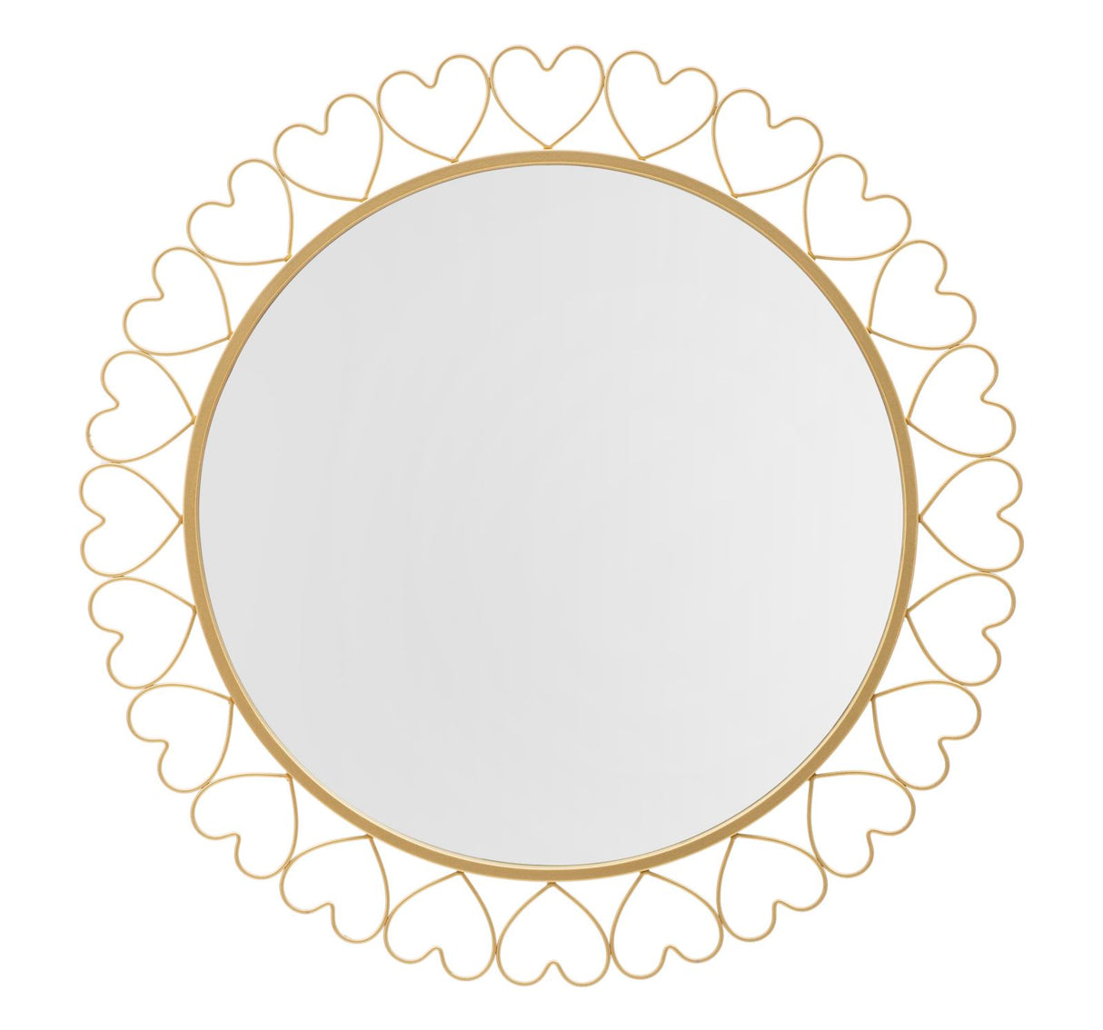 Specchio Rotondo da Parete Hearts cm ø 80x2,5