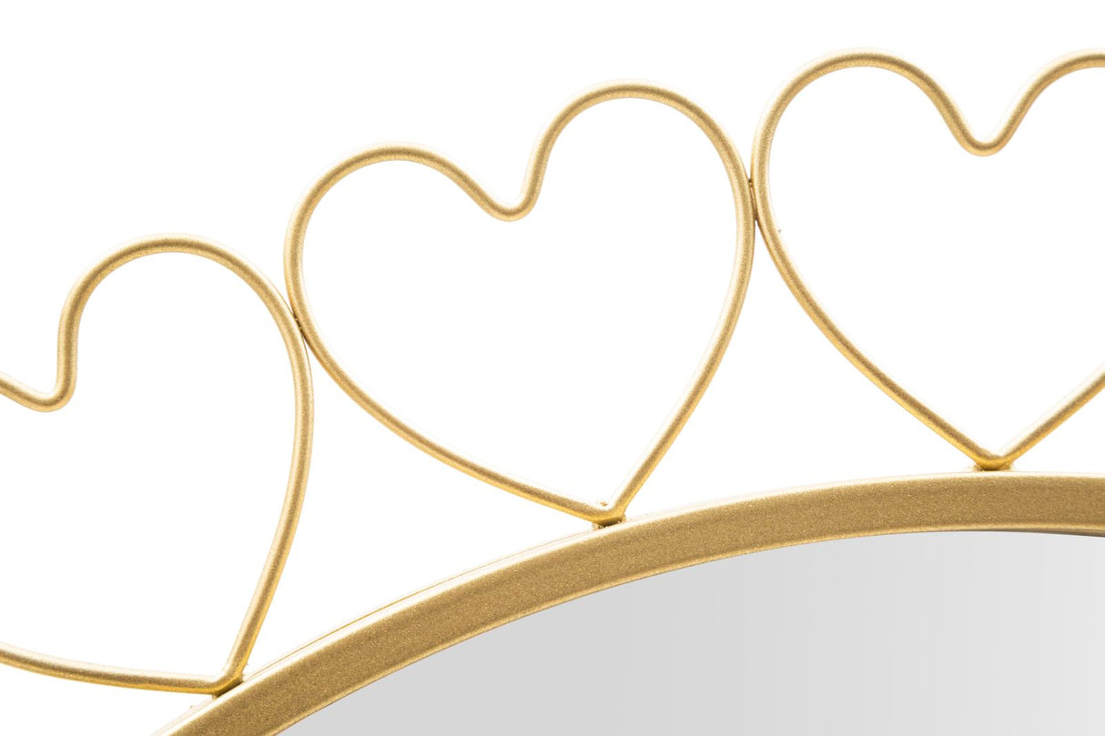 Specchio Rotondo da Parete Hearts cm ø 80x2,5