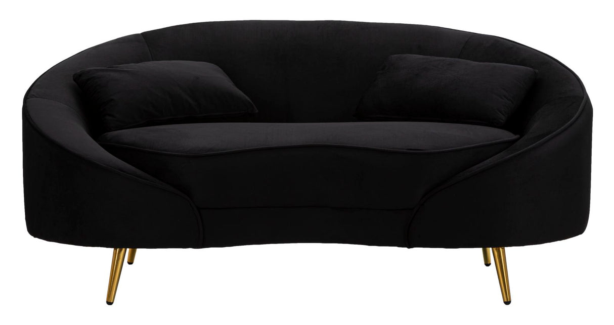 Divano 3 Posti Oslo Con cuscini Nero Cm 185X84X68