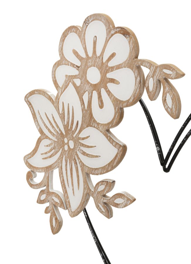 Pannello in ferro e legno heart cm 50x2x45 Set 2 pezzi