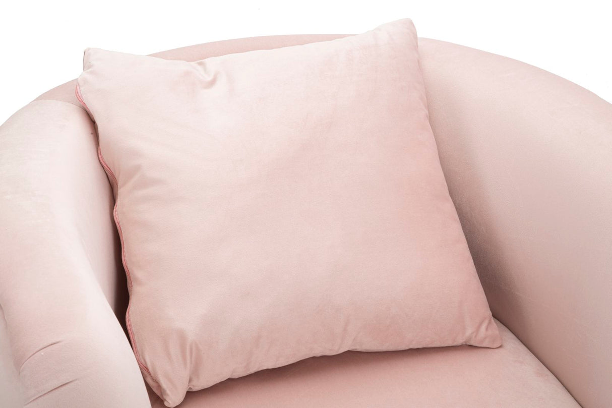 POLTRONA BUCAREST IN VELLUTO CON PIEDI IN METALLO DORATO  CM 76X74X73