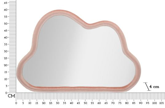 Specchio da Muro Cloud Velluto Rosa
