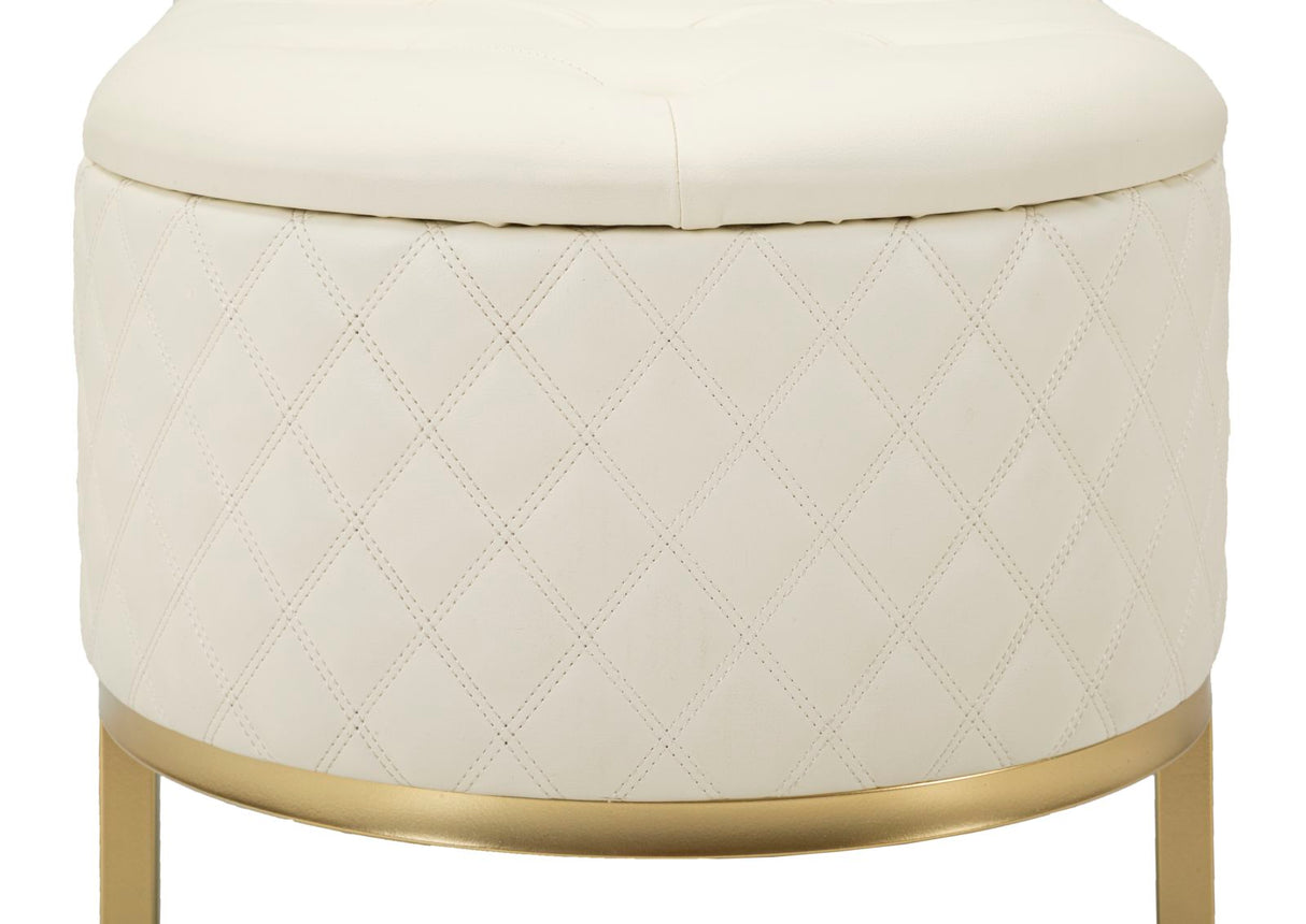 Panca Sharon con Cassetti con gambe argentate rivestita in morbido velluto