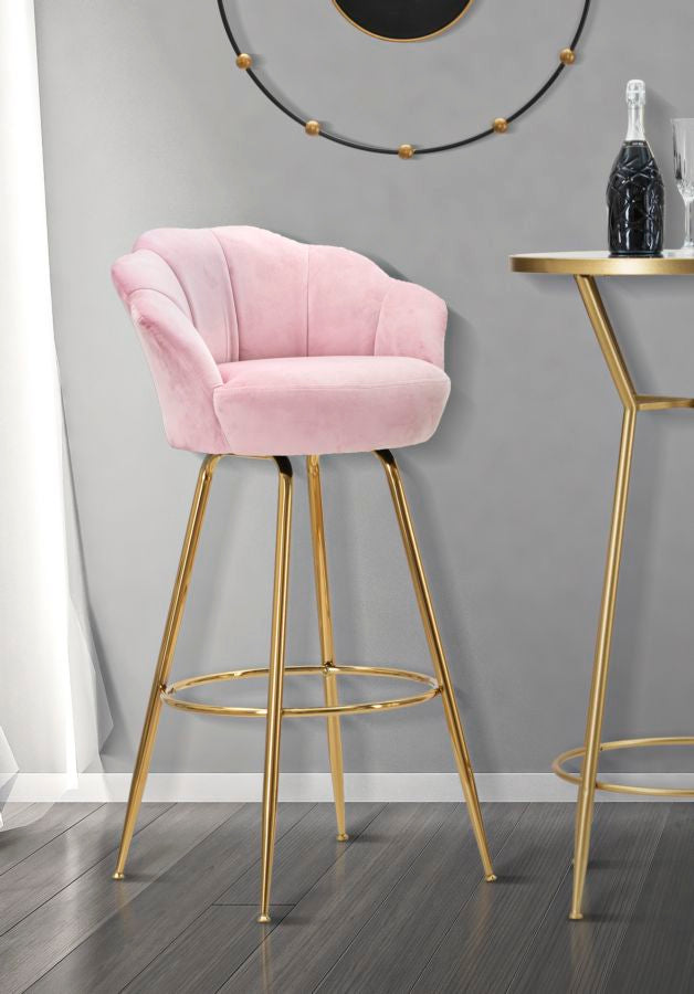 Sgabello Bar Vienna Rosa Cm 55X53X110