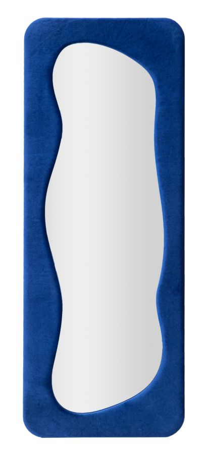 Specchio Theodor da parete in velluto fucsia cm 60x4x160