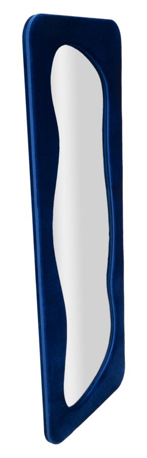 Specchio Theodor da parete in velluto fucsia cm 60x4x160