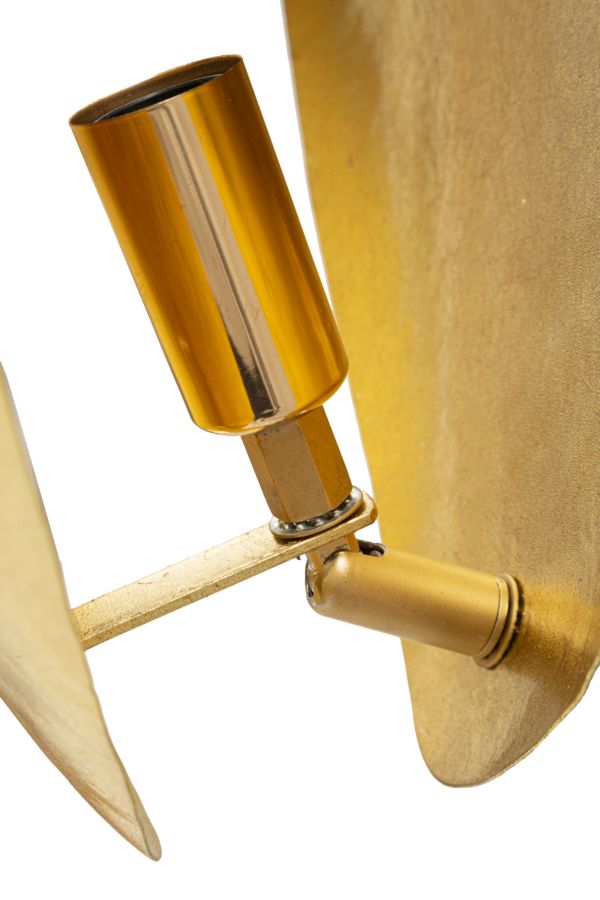 Lampada da parete con 1 punto luce in metallo dorato