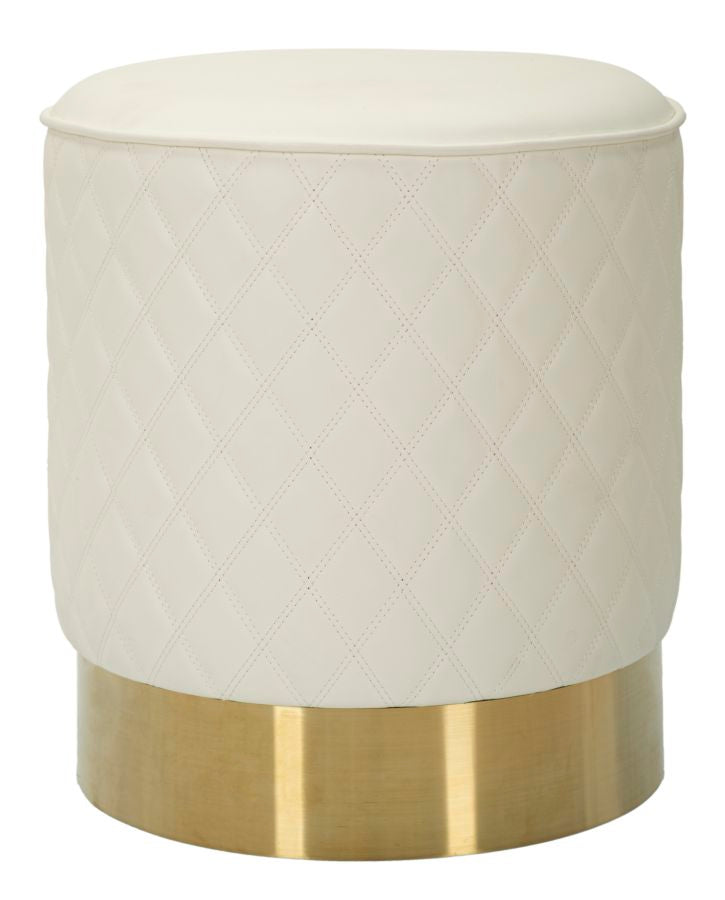 Puff Bianco Rotondo Sharon CM Ø36X39