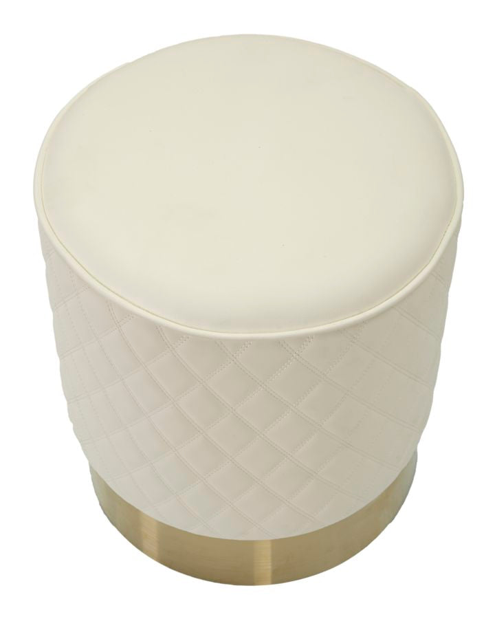 Puff Bianco Rotondo Sharon CM Ø36X39