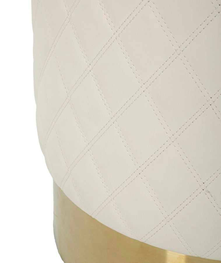 Puff Bianco Rotondo Sharon CM Ø36X39
