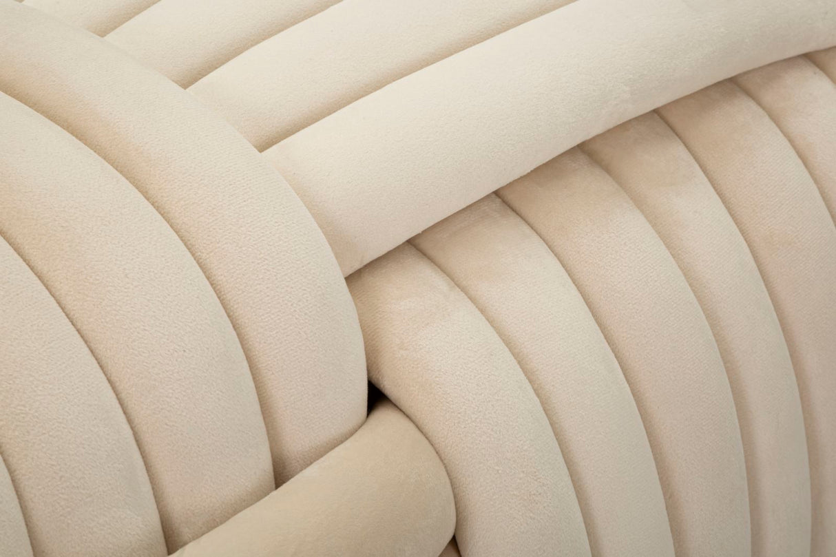 Panca Softy Crema Cm 90X45X45