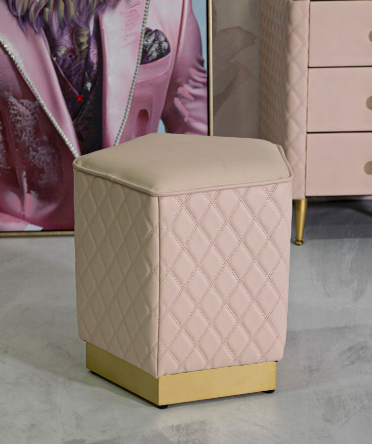 Puff Rosa Pentagonale Sharon CM 35X35X38