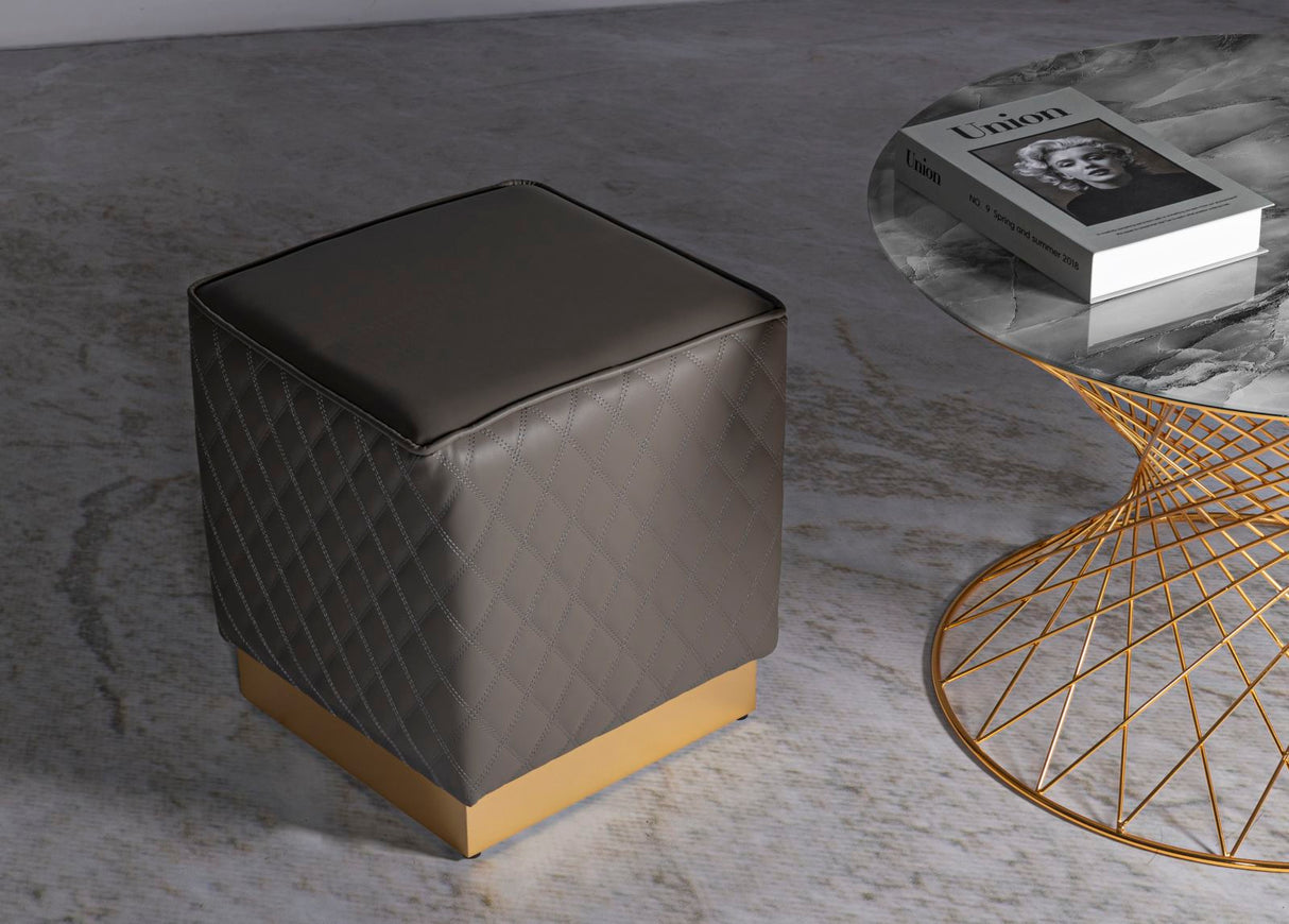 Puff Grigio Quadrato Sharon CM 35X35X38