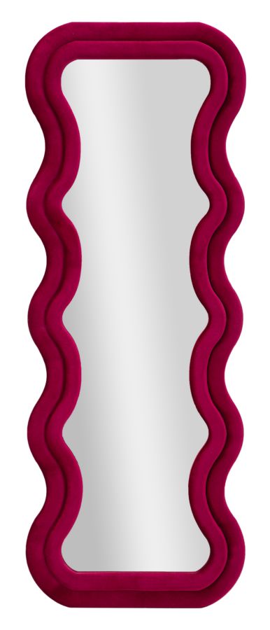 Specchio Da Muro Emily Velluto Cm 60X6X160