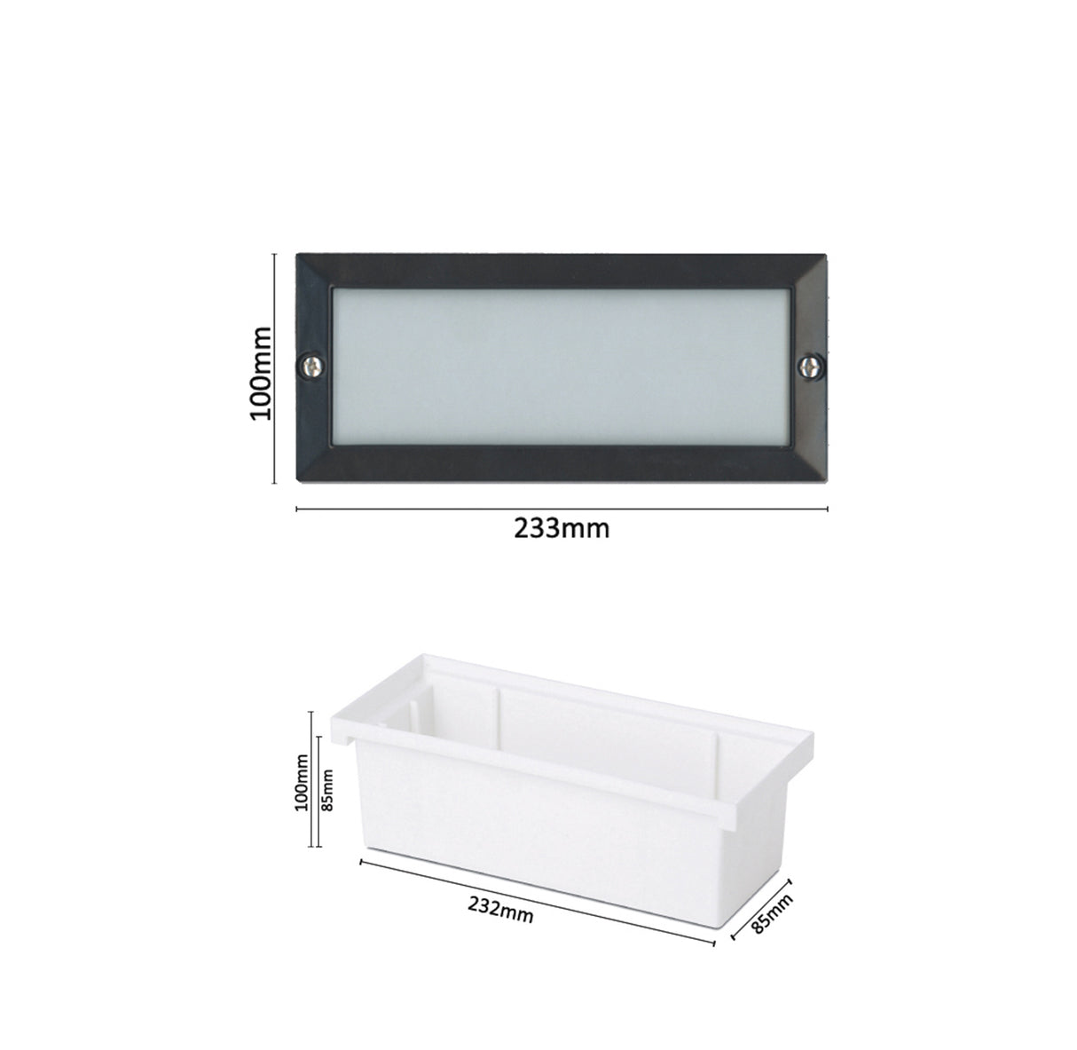 Faretto segnapasso da incasso – Attacco lampadina E27 – Potenza max 60W – Impermeabile IP54 – Ideale per esterni, scale, vialetti, giardini e garage