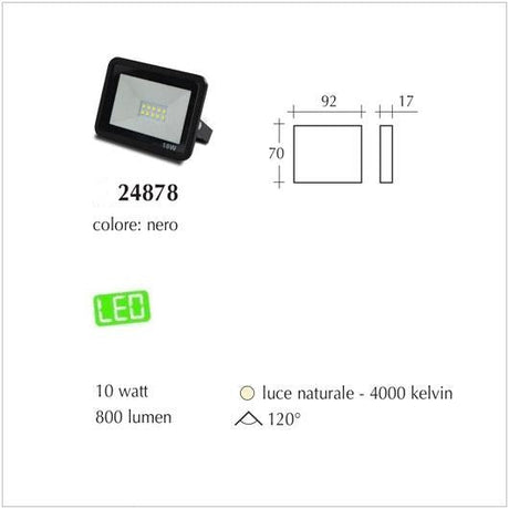 Proiettore Led IP65 Faro Led luce naturale 4000K 10watt