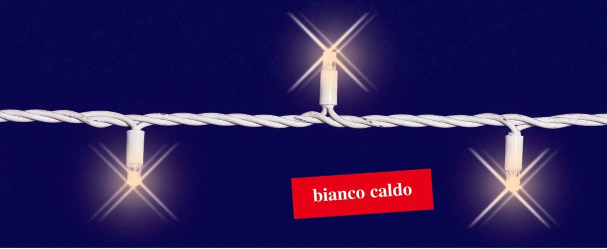 Stringa Luminosa Professionale 150Led con Led falsh - Lunghezza15mt. - Prolungabile fino 150metri (connesione in serie fino a max 10 Stringhe) Disponibile in diverse Colorazioni Led