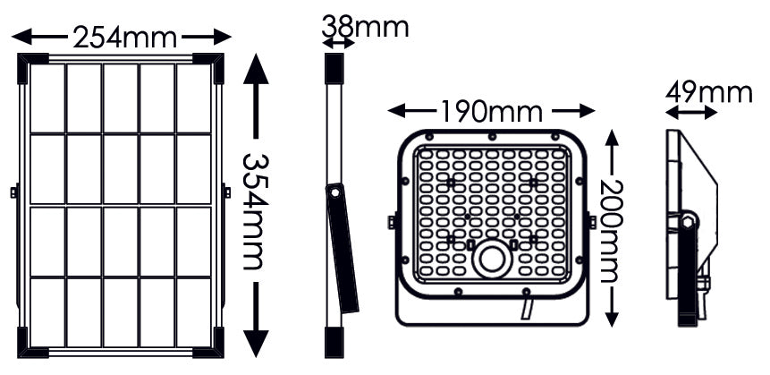 Faro ad Energia solare con Telecomando 4800 Lumen