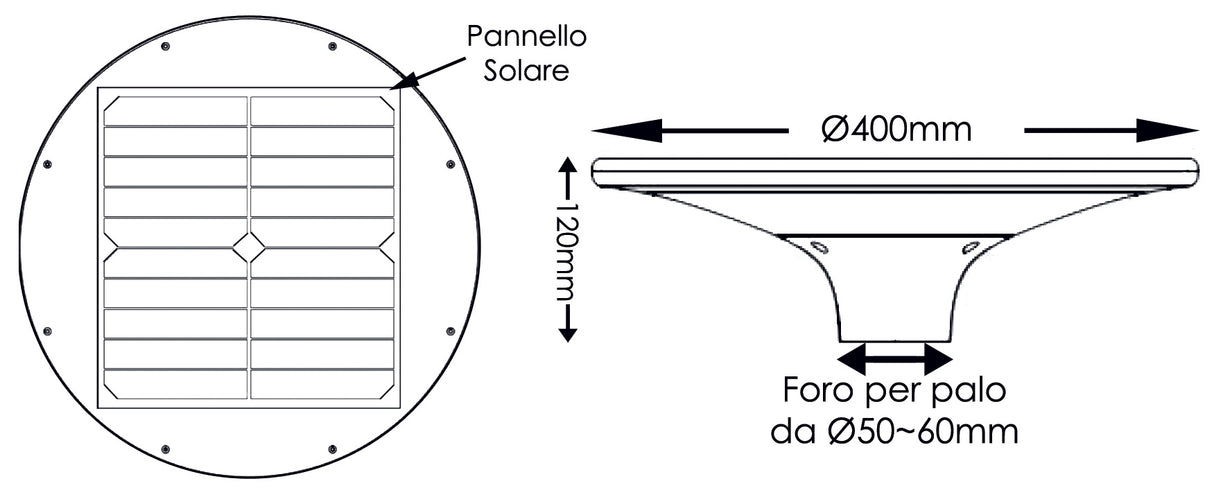Lampione Led ad Energia Solare SunFlower