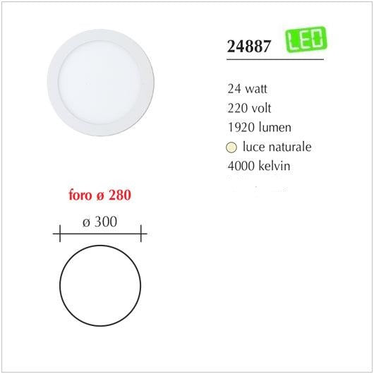 Fari Slim a Led da incasso per cartongesso Led da 24/18/12/6W