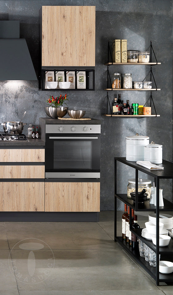 Mensola da parete filo in acciaio dimensioni cm. H.30 x L.60 x P.22