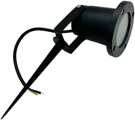 Faretto orientabile nero con picchetto GU10 da esterno per giardino ideale come segnapassi o per illuminare le piante del tuo giardino