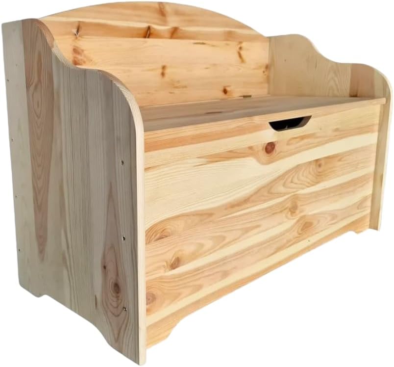 Cassapanche Baule in legno Tirolese 100x41x67, da interno o giardino salvaspazio