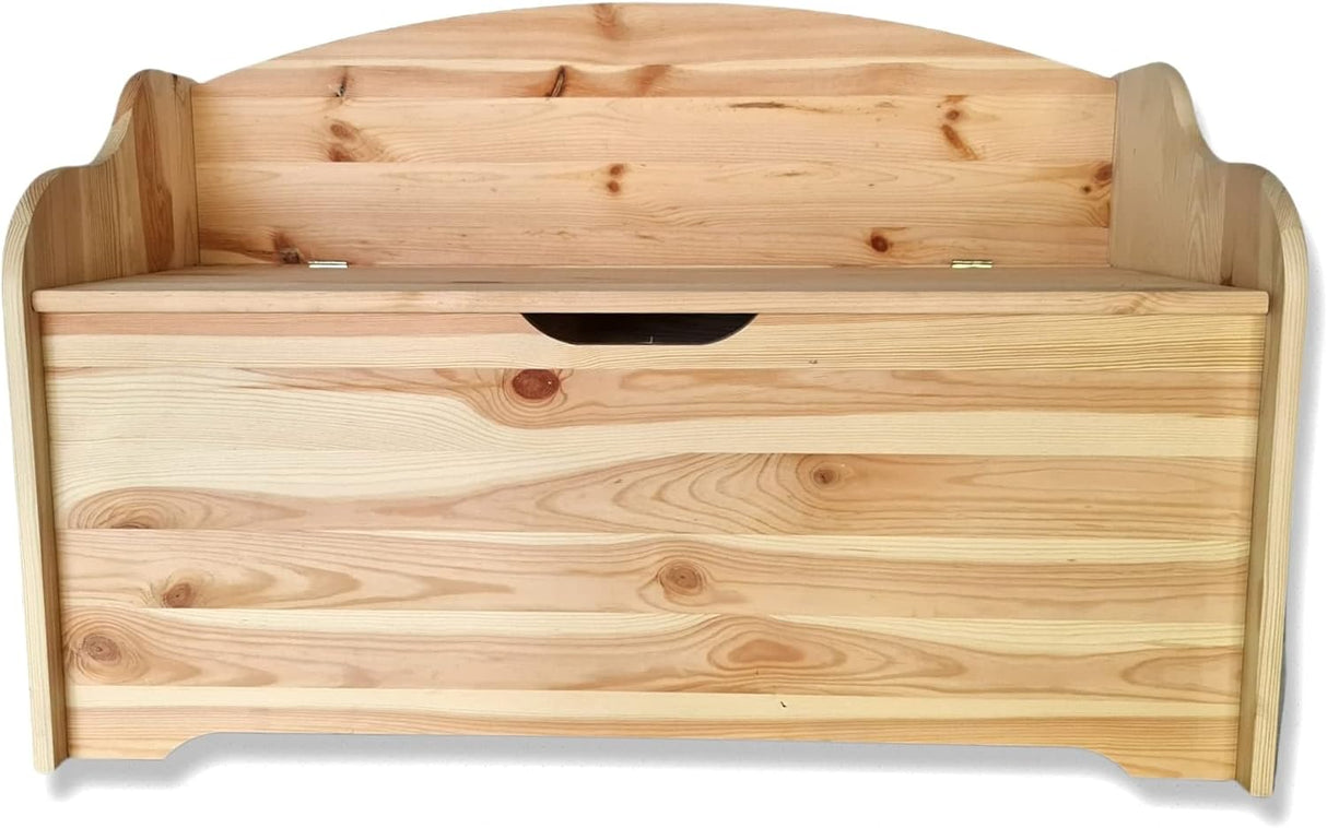 Cassapanche Baule in legno Tirolese 100x41x67, da interno o giardino salvaspazio