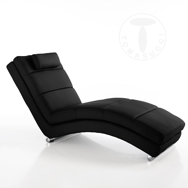 Chaise longue colore Nero
