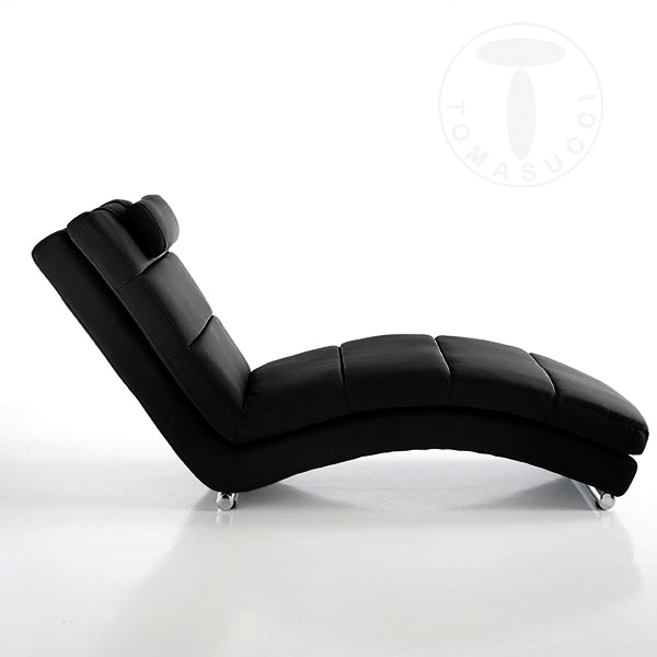 Chaise longue colore Nero