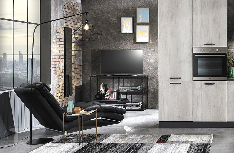 Chaise longue colore Nero