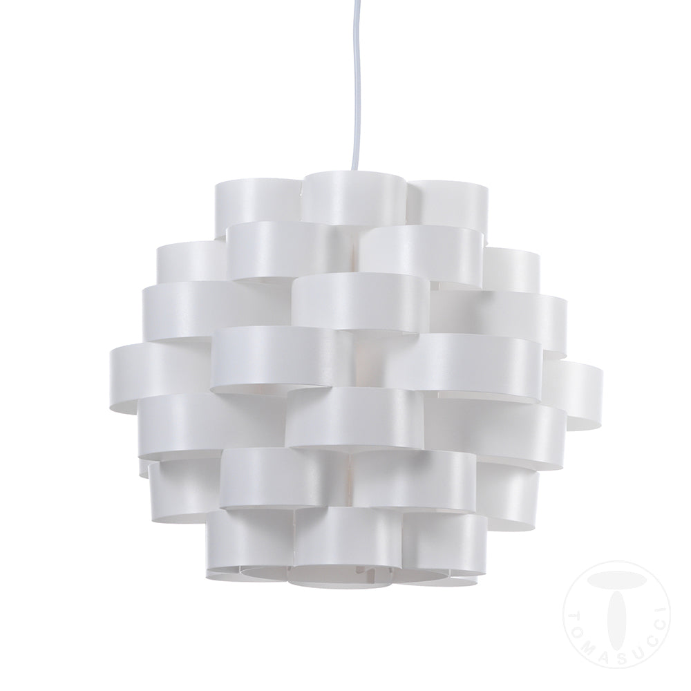 Lampadario paralume realizzato in polipropilene Bianco opaco