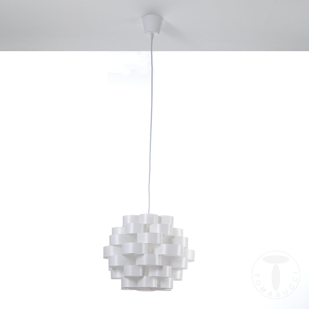 Lampadario paralume realizzato in polipropilene Bianco opaco