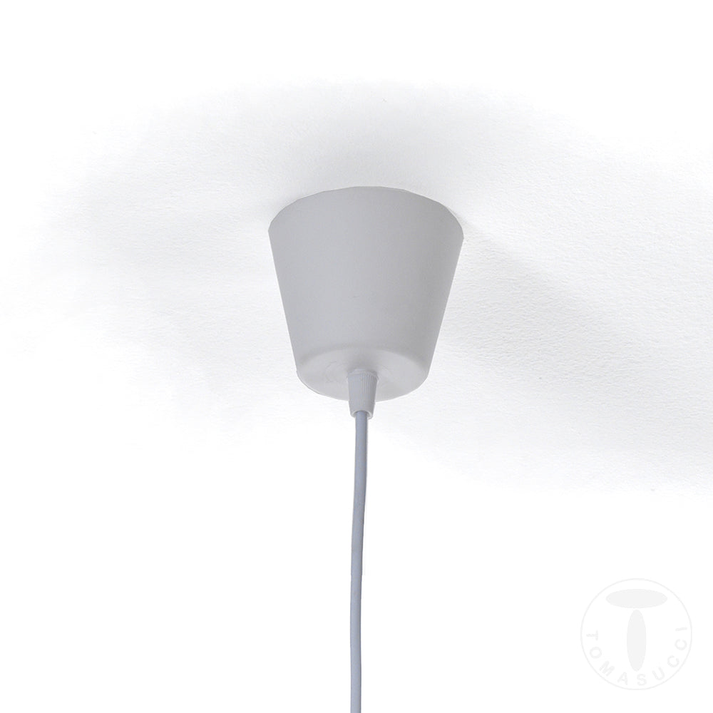 Lampadario paralume realizzato in polipropilene Bianco opaco