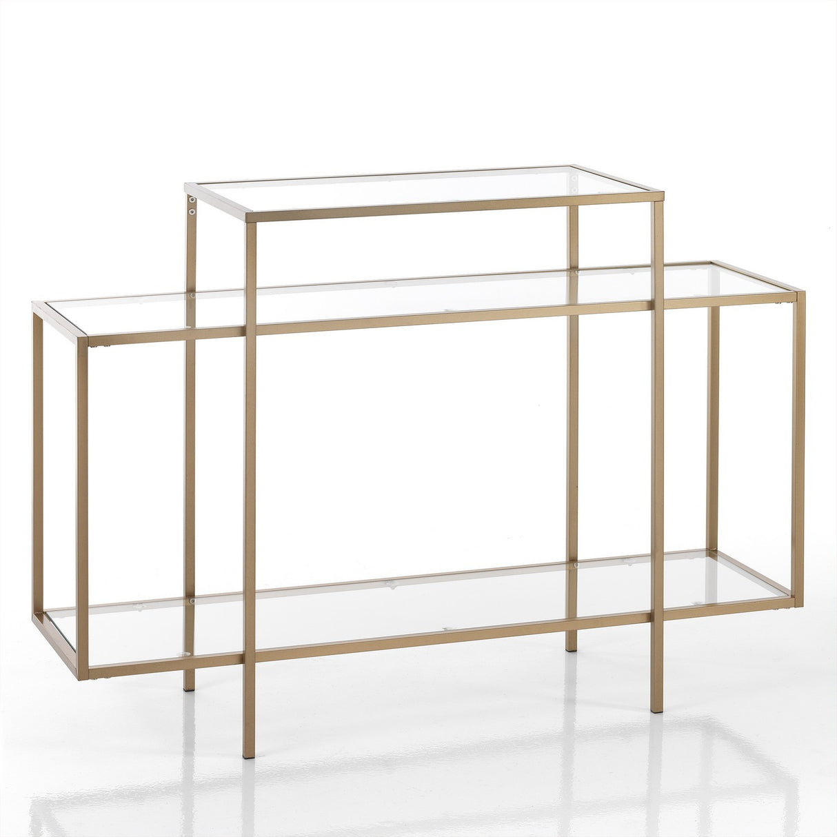 Consolle struttura realizzata in acciaio finitura Oro opaco