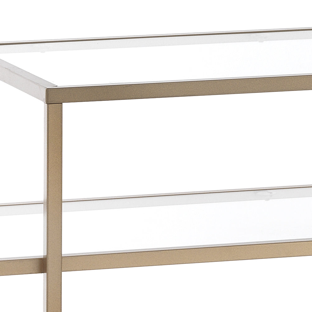 Consolle struttura realizzata in acciaio finitura Oro opaco