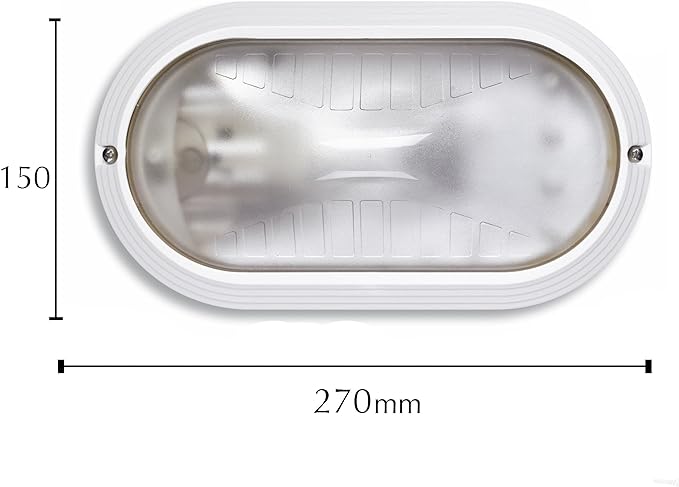 Plafoniera ovale tutta luce per esterni 1xE27 Max 60W (801)