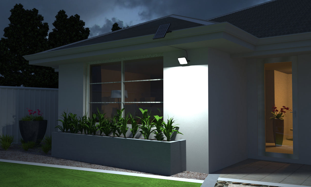 Faro ad Energia solare 10w con pannello solare e con Telecomando 1500 Lumen