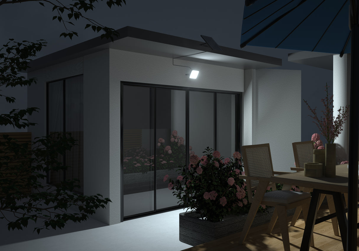 Faro ad Energia solare 10w con pannello solare e con Telecomando 1500 Lumen