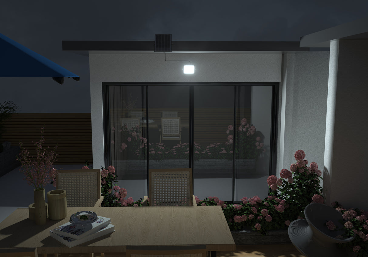 Faro ad Energia solare 10w con pannello solare e con Telecomando 1500 Lumen