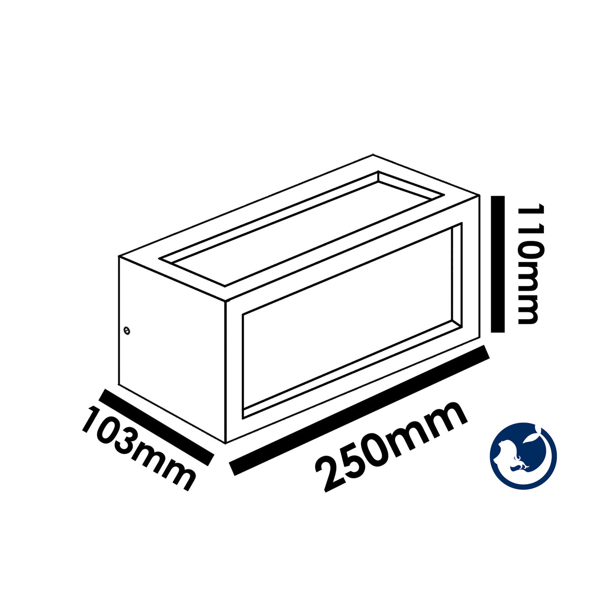 Applique lampada parete da esterno IP54 rettangolare moderna per facciata balcone terrazza