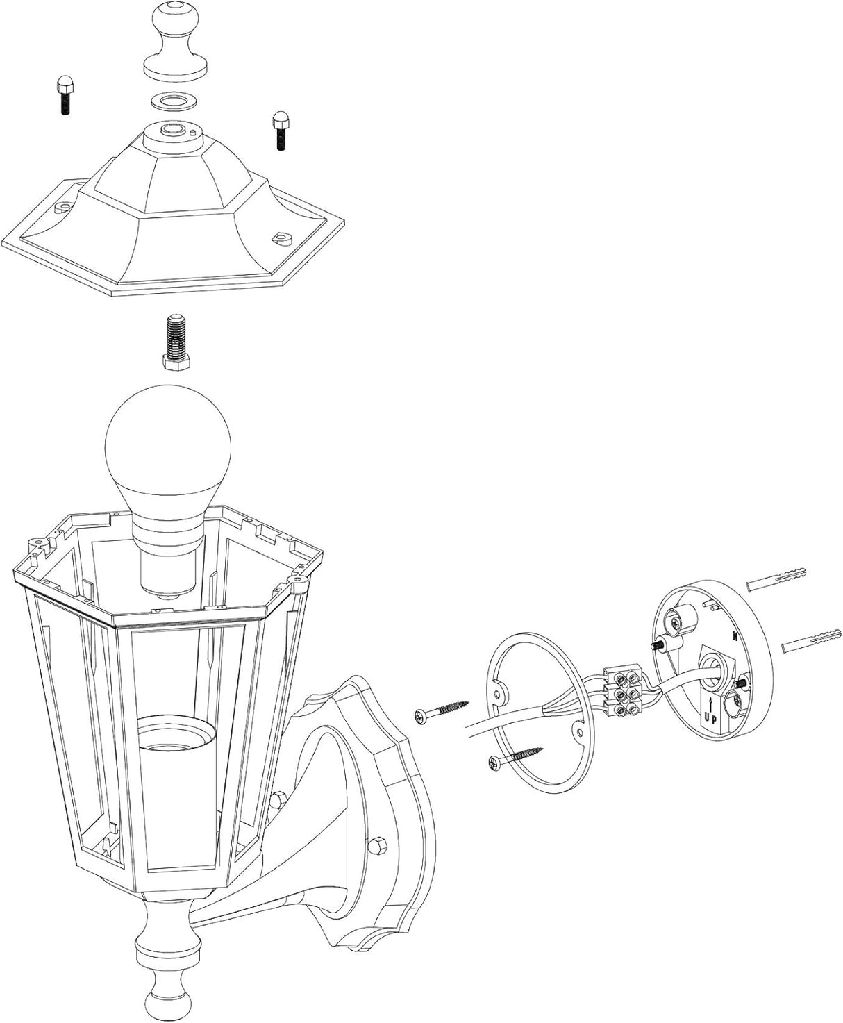 Applique da giardino Small - Lampada a parete per esterni