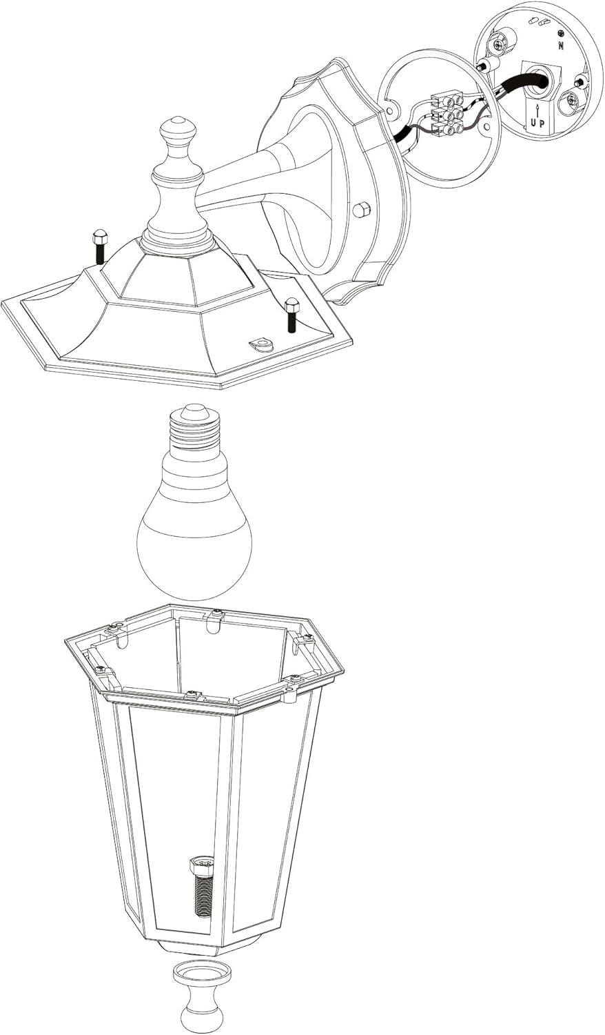 Applique da giardino Small - Lampada a parete per esterni